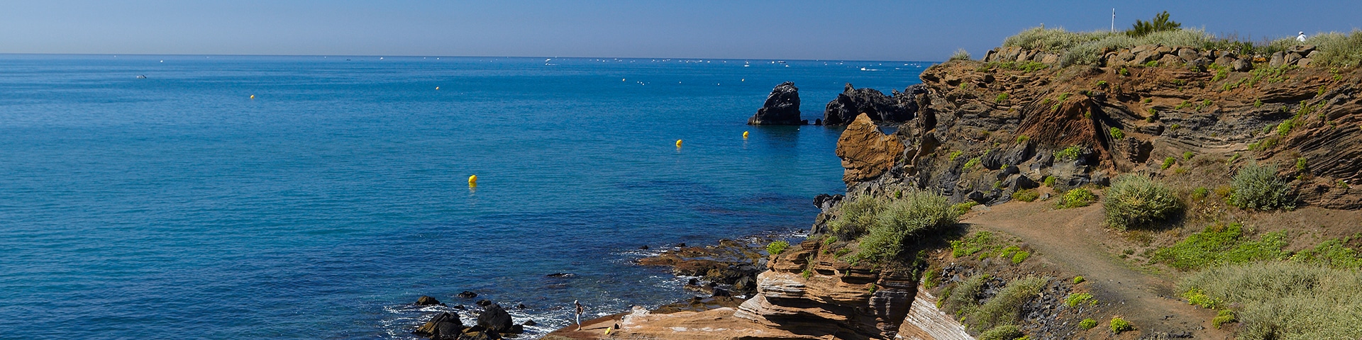 Les falaises volcaniques au Cap d'Agde
