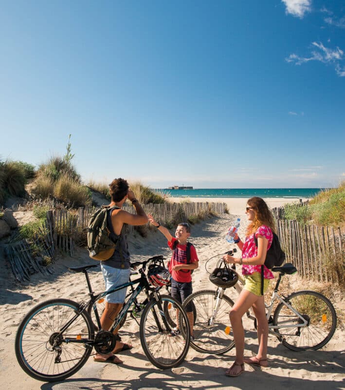 Balade à vélo familiale au Cap d'Agde