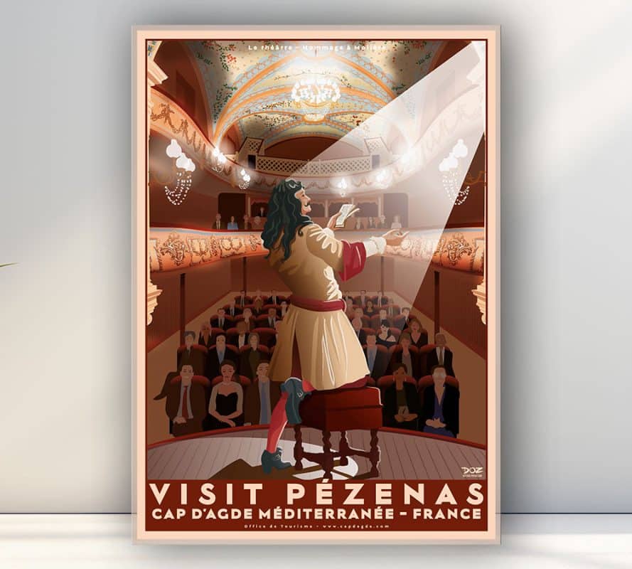 Affiche « Visit Pézenas" Molière ©Doz